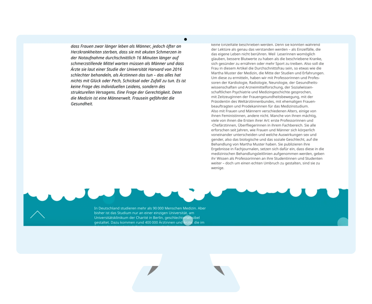 Scroll Animation der Website mit Parallaxe Effekt