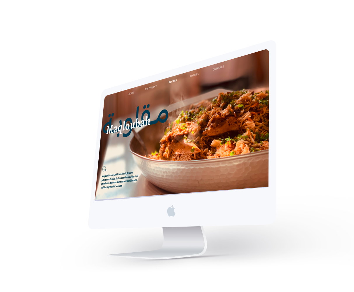 Mockup Monitor Jordanisches Kochbuch